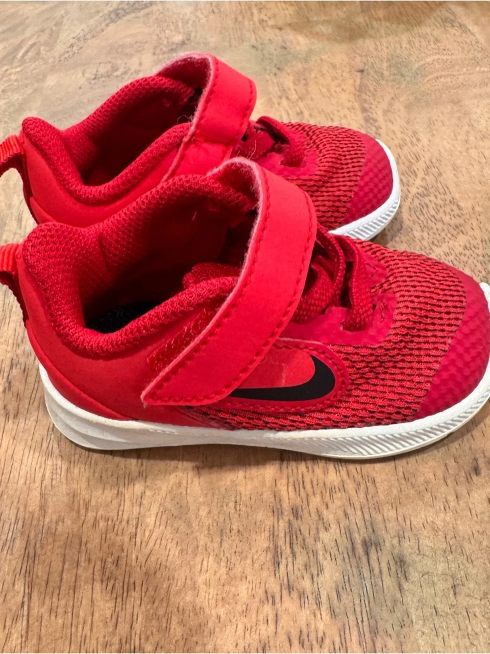 Nike Downshifter Kids Red Black Athletic Sneakers Baby 3C Athletic